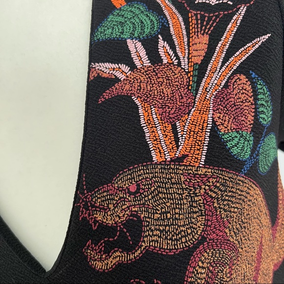 Zara rubberized sheath dress with metallic panther - Picture 5 of 9